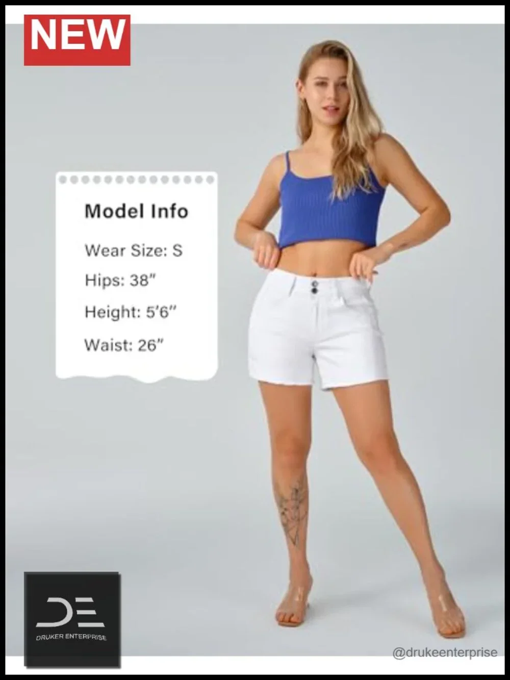 High Waisted Stretchy Frayed Hem Denim Jean Shorts